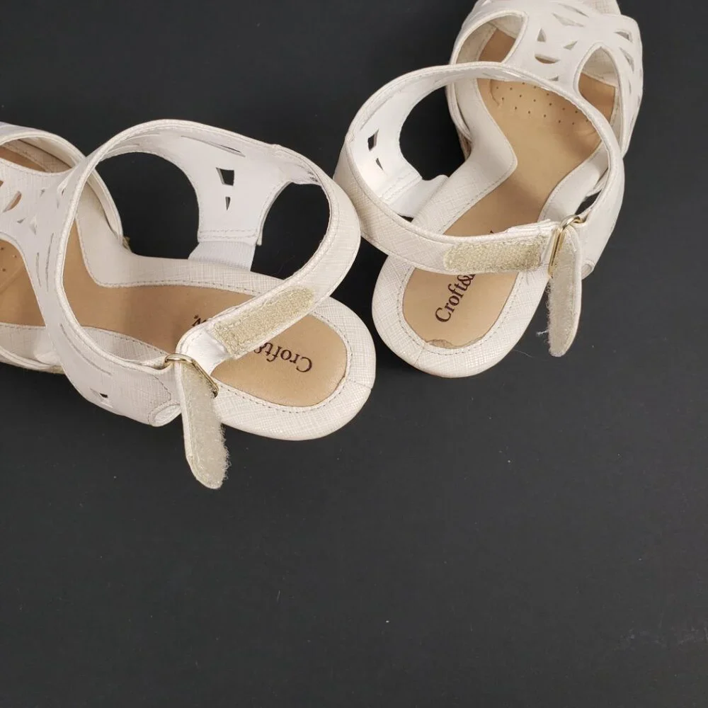 Croft & Barrow Sandals Sz 7 Womens 2.5" Cork Heel Adjustable Shoes Wedge - Picture 12 of 14
